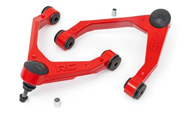 Rough Country (10025RED) Red Forged Upper Control Arms | OE Upgrade | Chevy/GMC 1500 (07-18)