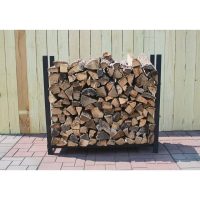 Woodhaven Black Firewood Rack -Black Cover - 4' - Image 8