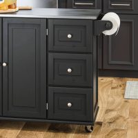 White Stainless Top Kitchen Cart - Liberty - Image 9