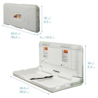 Ecr4kids Horizontal Wall-Mounted Baby Changing Station Wall-Mounted - Image 11