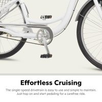 Schwinn Meridian Adult Tricycle Bike Mens and Womens Three Wheel Beach Cruiser 26-inch Wheels Low Step-Through Frame Wide Seat Rear Folding Basket Sin - Image 4