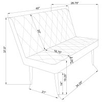 Coaster Moxee - Grey - Short Bench - Image 6