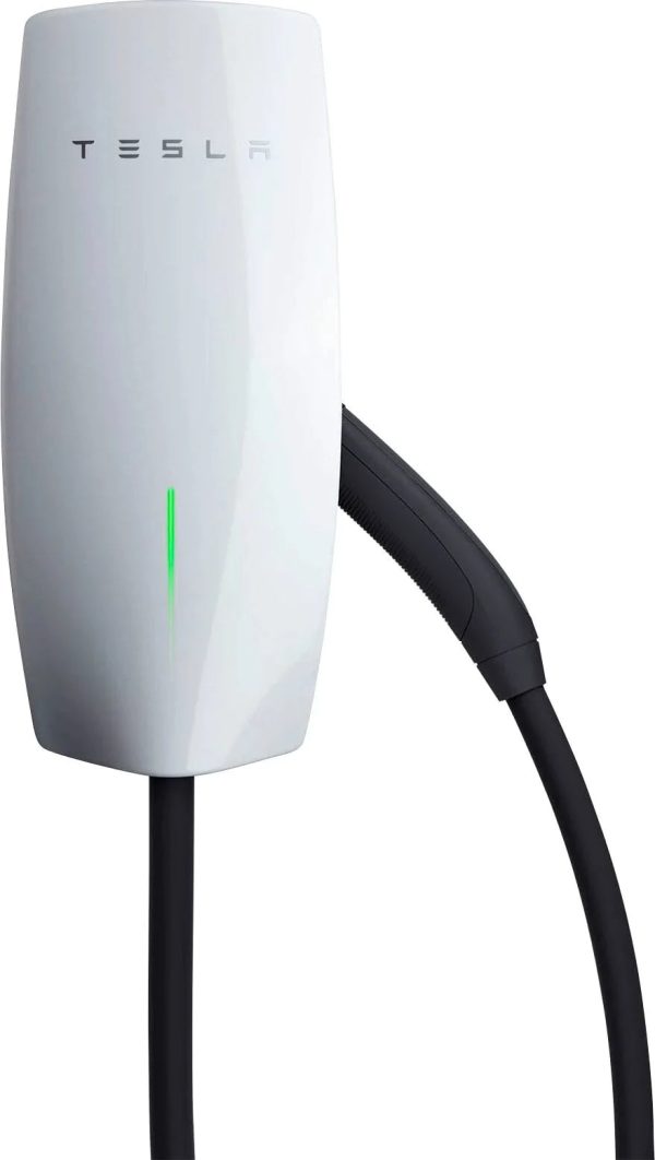 Tesla Wall Connector Electric Vehicle Charger with 48A Hardwired - White - 24 ft