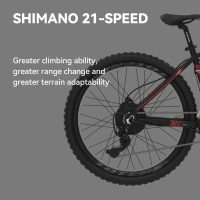 Totem Victor2.0 350 W Mountain Electric Bicycle 26 in., 36V 10.4Ah Removable Battery, Shimano 21-Speed Gears for Adults, Adjustable Stem Upgrade, - Image 5