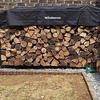 Woodhaven Black Firewood Rack - Black Cover - 8' - Image 4