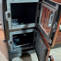 Stepnext Cast Iron Stove with Oven | Cast Iron Fireplace | Baking Stove Cooker Stove Warming Stove | Tiny House Stove Cabin Stove (Brown Cast Iron Coo - Image 4