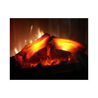 Better Homes & Gardens Rounded Corner Electric Fire Stove Heater Black with Remote - Image 4