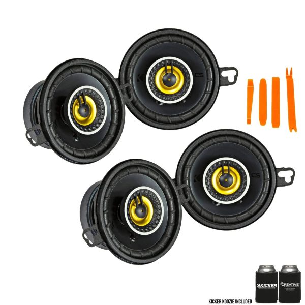 Kicker 46CSC354 - Two Pairs of CS-Series CSC35 3.5-inch (89mm) Coaxial Speakers, 4-Ohm (2 Pairs)