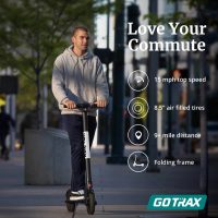 Gotrax Rival Adult Electric Scooter, 8.5 inch Pneumatic Tire, Max 12 Mile Range and 15.5mph Speed, 250W Foldable Escooter for Adult, Gray - Image 5