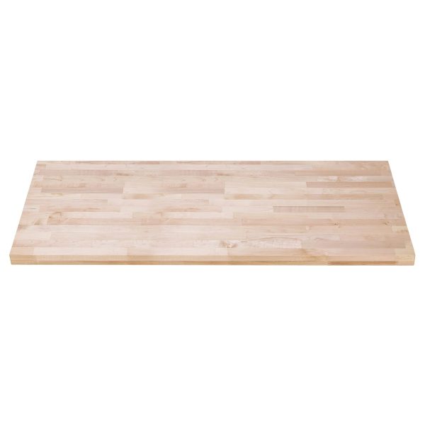 Butcher Block Work Bench Top - 24 x 48 x 1.5 in. Multi-Purpose Maple Slab for Coffee Table, Office Desk, Cutting Board, Bar Table - Natural Finish