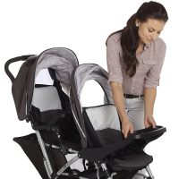 Graco DuoGlider Click Connect Double Stroller in Glacier - Image 7