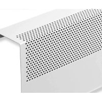 Baseboarders BC001-72 Basic Series 6 ft. Galvanized Steel Easy Slip-On Baseboard Heater Cover in White - Image 7