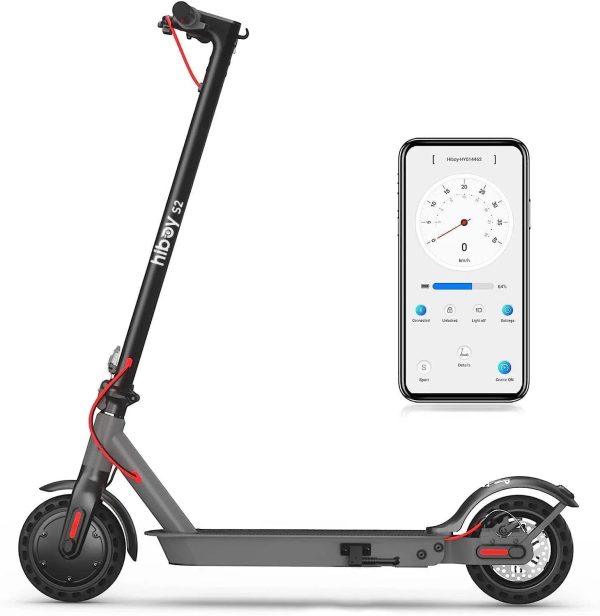 Hiboy S2 Electric Scooter - 8.5" Solid Tires - Up to 17 Miles Long-Range