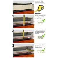 Baseboarders BC001-72 Basic Series 6 ft. Galvanized Steel Easy Slip-On Baseboard Heater Cover in White - Image 10