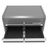 Husky 27 in. 11-Drawer Tool Chest and Cabinet Combo in Glossy Gray - Image 7