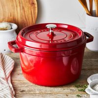 Staub - Cast Iron 5-qt Tall Cocotte - Cherry - Image 5