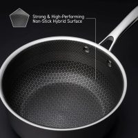 HexClad Hybrid Cookware 6 Piece Pot Set with Lids - Image 3